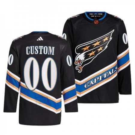 Washington Capitals Trikot Custom Adidas 2022-23 Schwarz Reverse Retro 2.0 Authentic - Herren